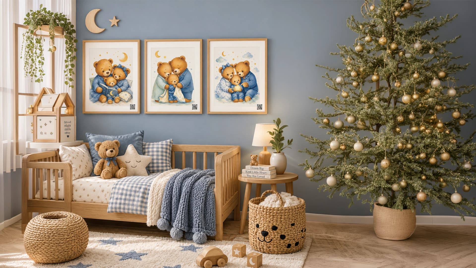 Goodnight Bear Hugs -  product mockup displayed in a family space.