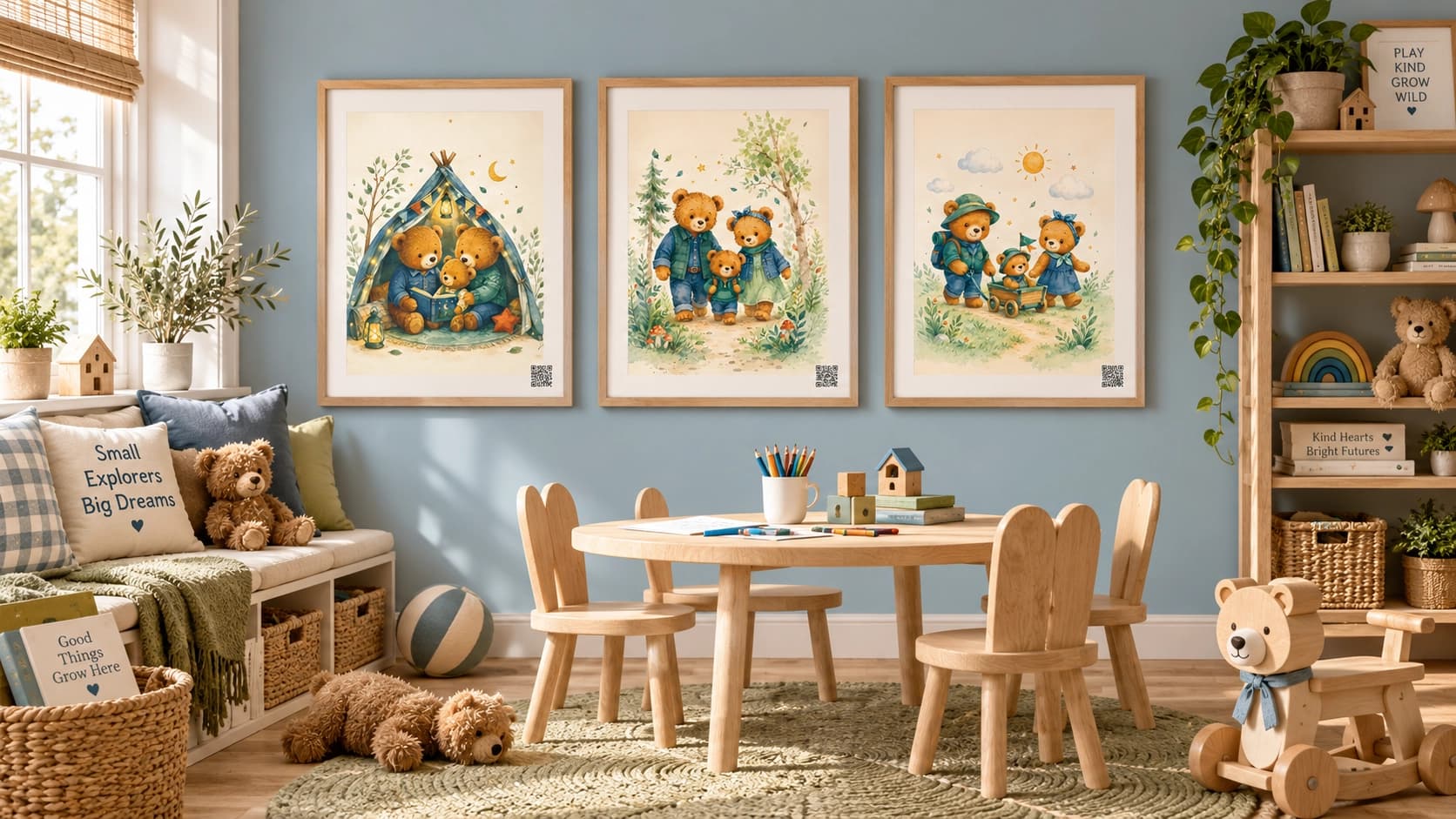 Teddy Family Trip - Family Collection product mockup displayed in a family space.