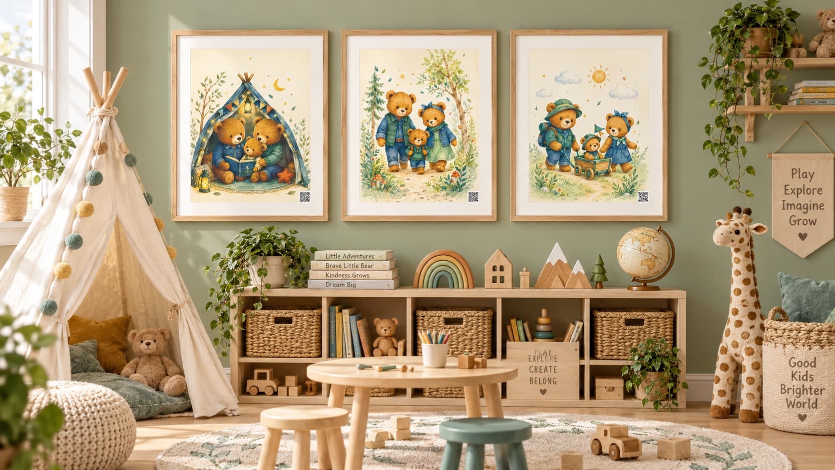 Teddy Family Trip - Family Collection product mockup displayed in a family space.