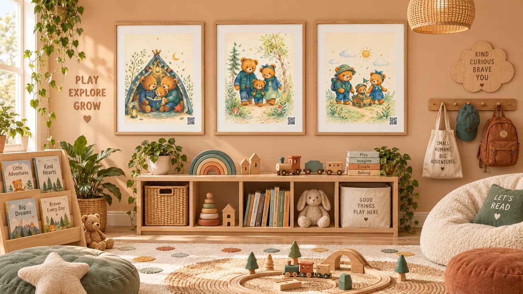 Teddy Family Trip - Family Collection product mockup displayed in a family space.