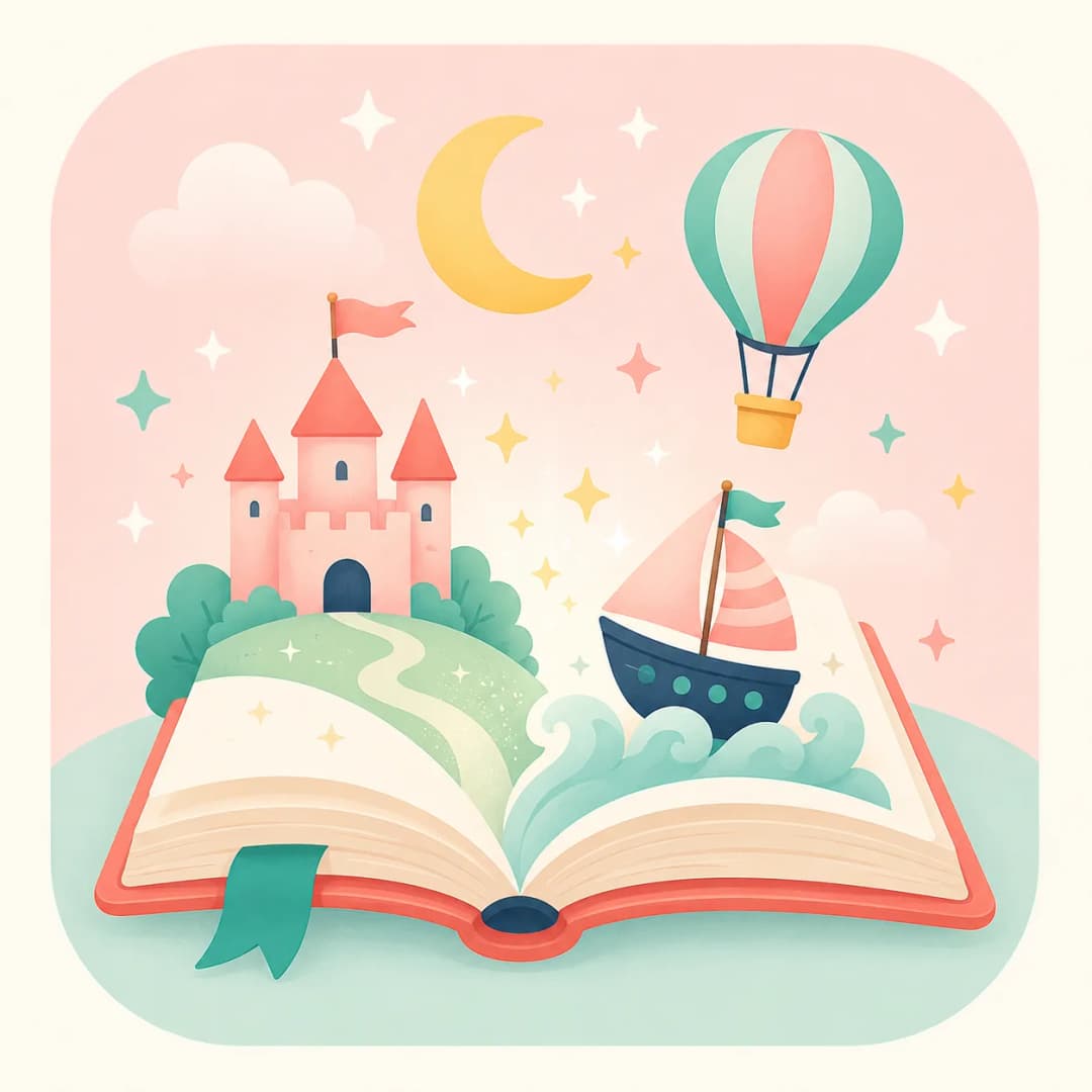 Open storybook illustration