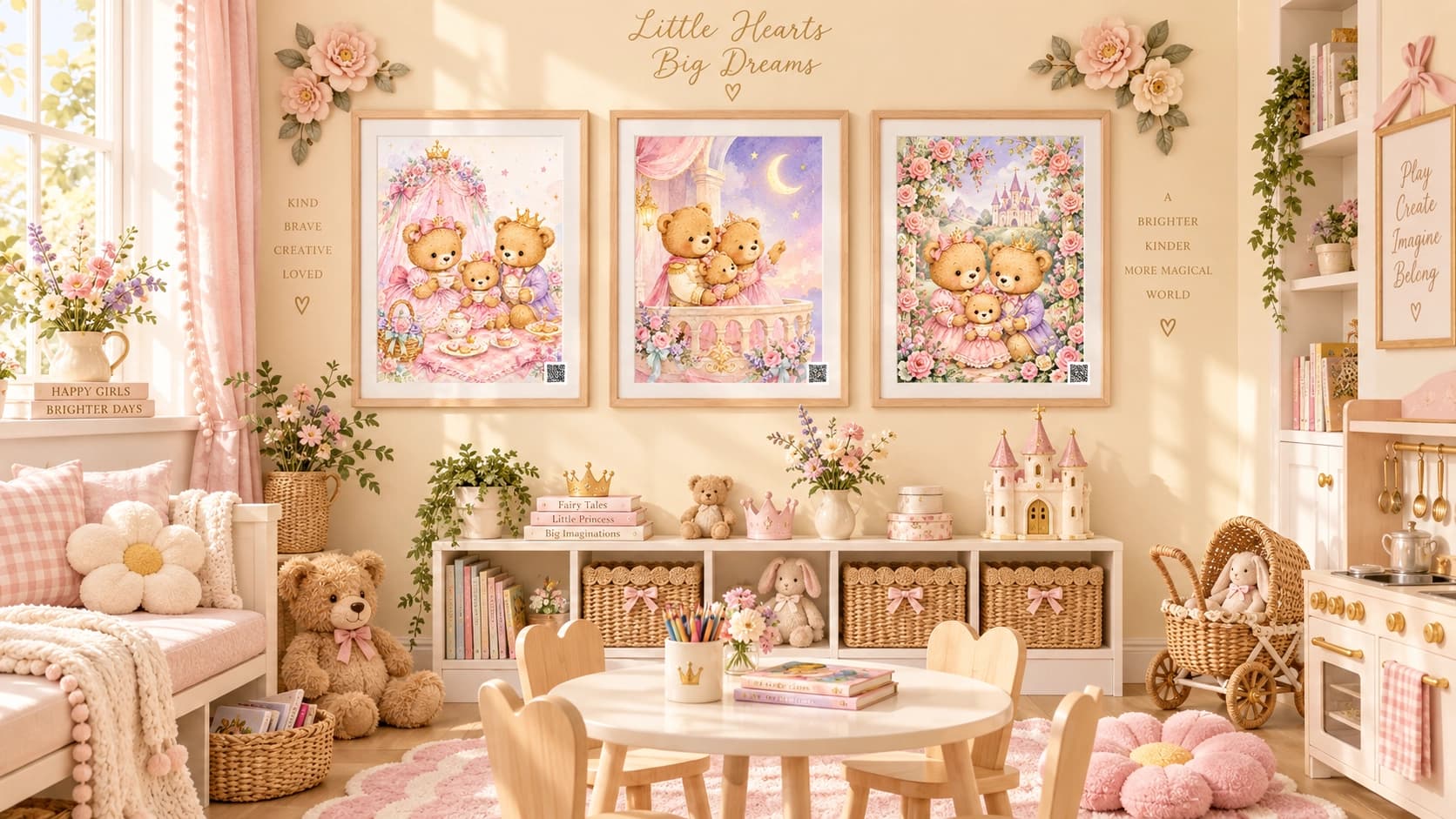 Teddy Girl Family Trip- Family Collection product mockup displayed in a family space.